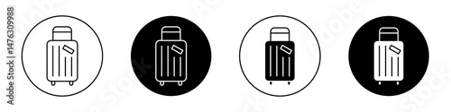 Luggage flat illustration of vector icon on white background.