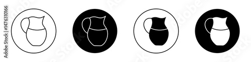 Jug flat illustration of vector icon on white background.