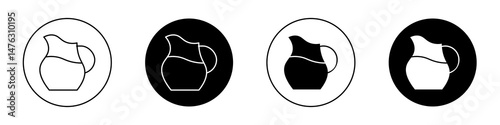 Jug flat illustration of vector icon on white background.