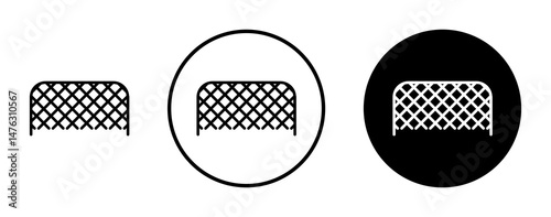 Goal net flat illustration of vector icon on white background.