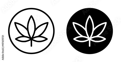 Cannabis flat illustration of vector icon on white background.