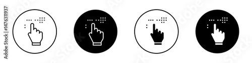 Braille flat illustration of vector icon on white background.