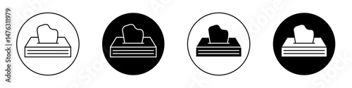 Box tissue flat illustration of vector icon on white background.