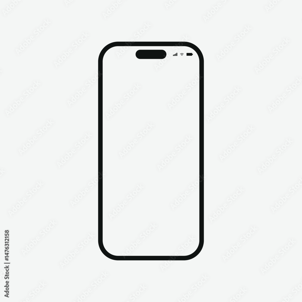Enhance your design presentations with a realistic mobile phone template mockup. Perfect for showcasing app designs, UI concepts, and website previews in 3D illustrations.
