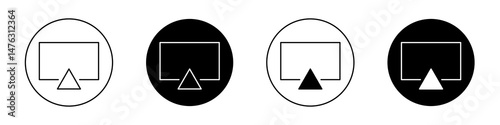 Free Download Airplay flat illustration of vector icon on white background. - GFXLoad