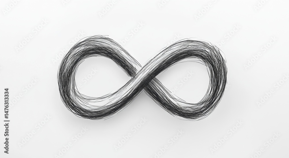 Naklejka premium Infinity symbol, hand-drawn sketch
