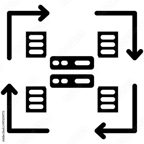 Clockwise Flow Chart Icon