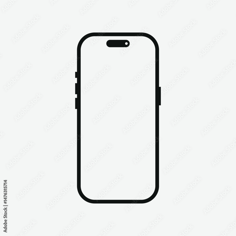 Enhance your design presentations with a realistic mobile phone template mockup. Perfect for showcasing app designs, UI concepts, and website previews in 3D illustrations.