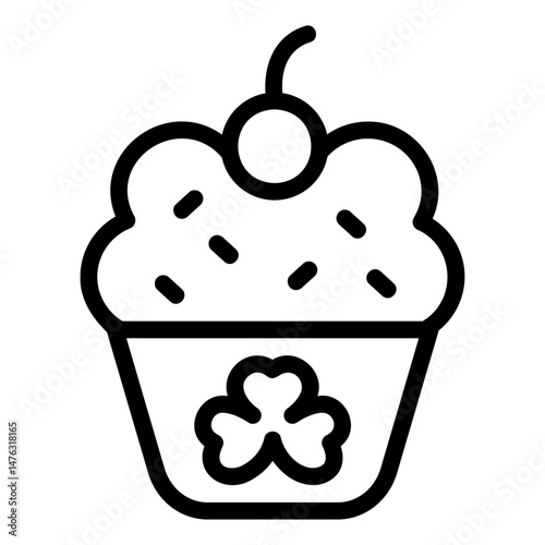 cupcake Line Icon