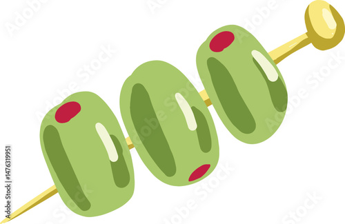 Skewered Green Olives with Pimientos