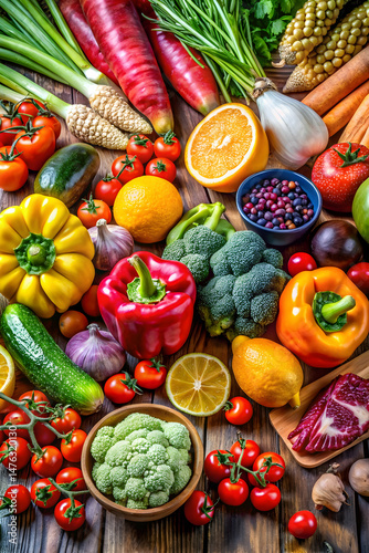 Wallpaper Mural Fruits and vegetables on the table Torontodigital.ca