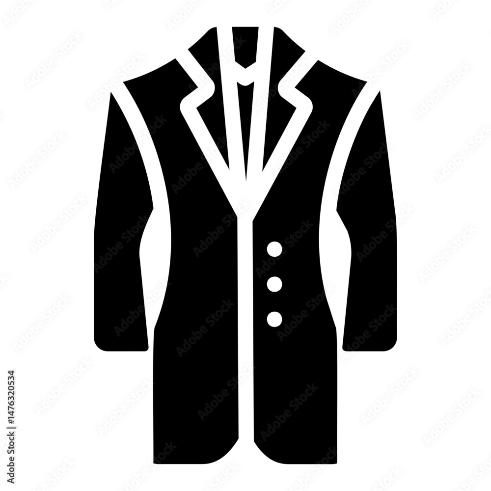 Naklejka premium suit Solid icon