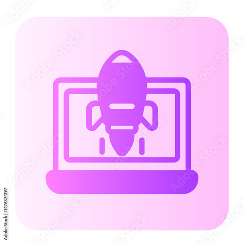 rocket gradient icon