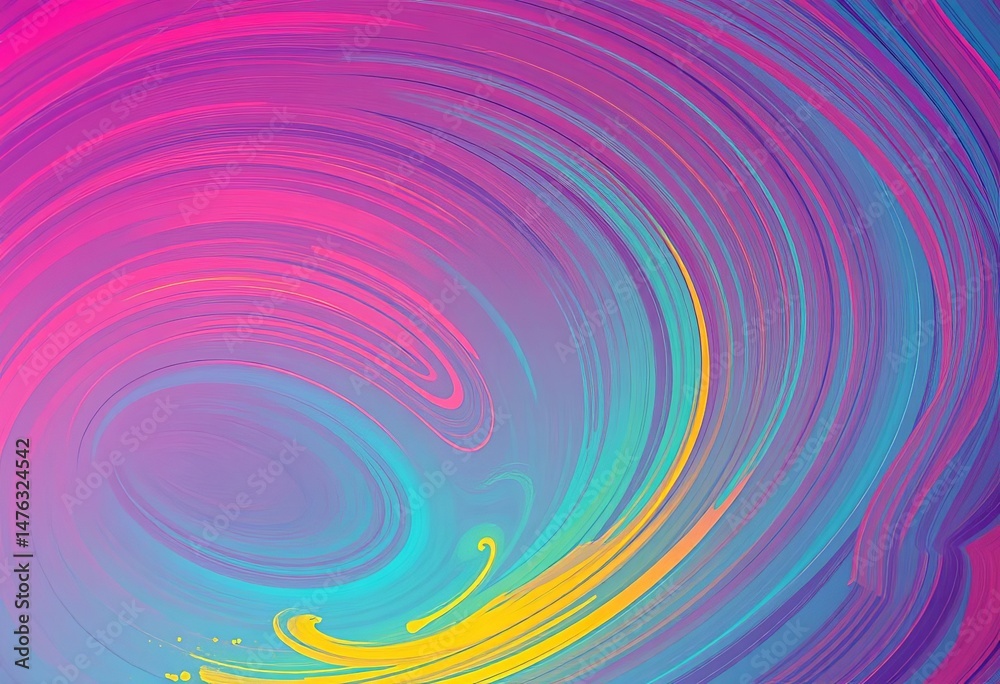 Obraz premium Swirling vibrant gradients in rich hues, textured with artistic brushstrokes, fluid, bright