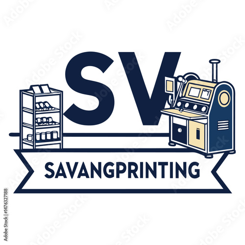 SV Savangprinting Logo – Modern Print and Design Business Branding Template