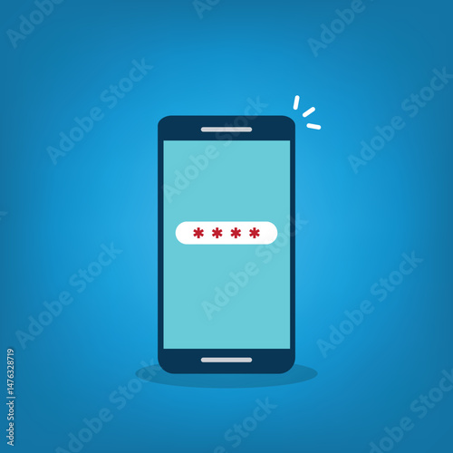 One Time Password or OTP security code on mobile phone,2-Step authentication mobile applications, posters and banners. OTP authentication and Secure Verification concept