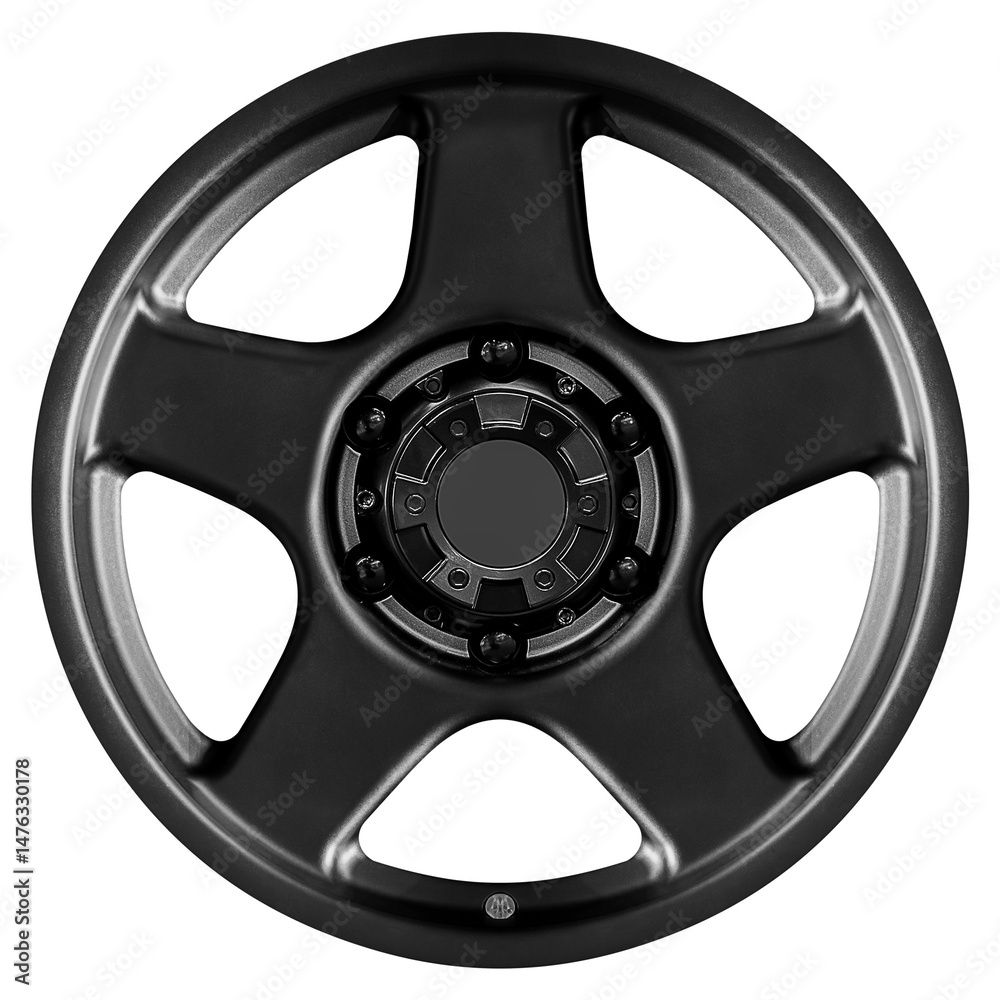 Obraz premium Matte black alloy wheels