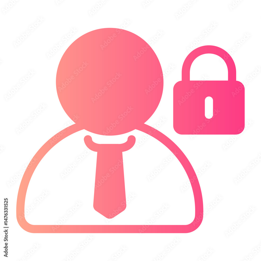 Obraz premium security gradient icon