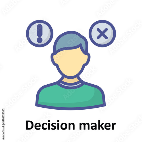 Decision maker Vector icon which can easily modify or edit