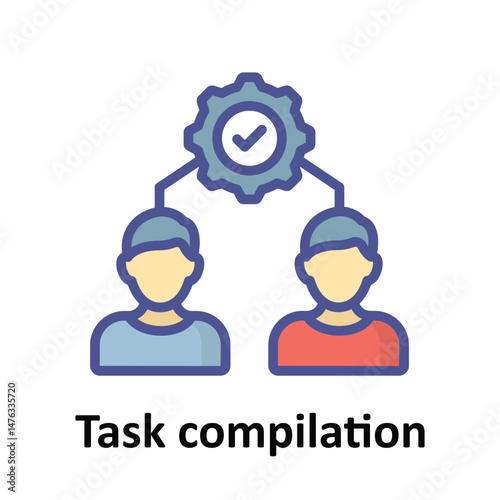 Task compilation Vector icon which can easily modify or edit