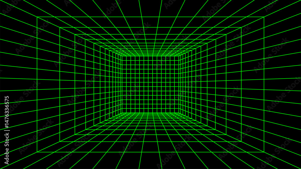 3d wireframe perspective grid room template design vector illustration background. Empty 3 dimension virtual room with perspective wireframe grid geometric sketch. Cyber virtual line interior frame. 3d wireframe perspective grid room template design vector illustration background. Empty 3 dimension virtual room with perspective wireframe grid geometric sketch. Cyber virtual line interior frame.