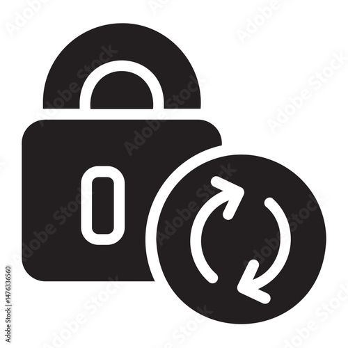 padlock glyph icon