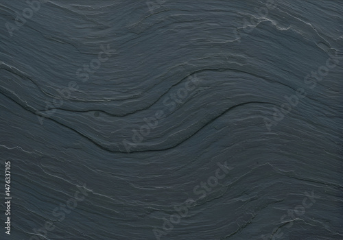 Wavy Vein Dark Slate Marble with Muted Texture and Natural Flow