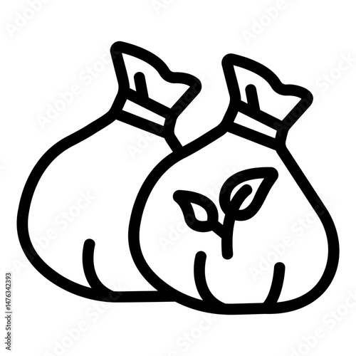 garbage bag Line Icon