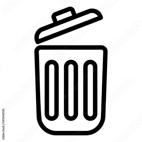 trash bin Line Icon