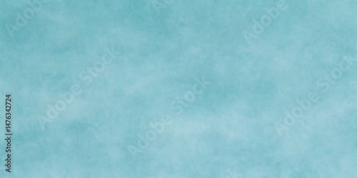 Light blue green abstract pattern. Gradient. Painted watercolor paper texture. Teal color art background with space for design.