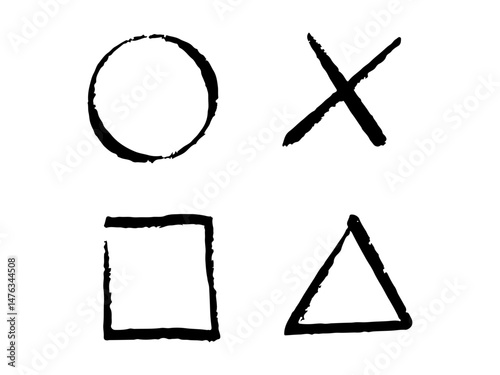 Set of marker characters symbols
