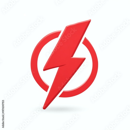 Free Download warning symbol Forbidden prohibit icons A bold red lightning bolt icon symbolizing power, energy, and speed against a white background. - GFXLoad
