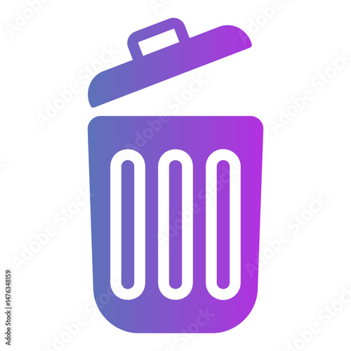trash bin Gradient icon