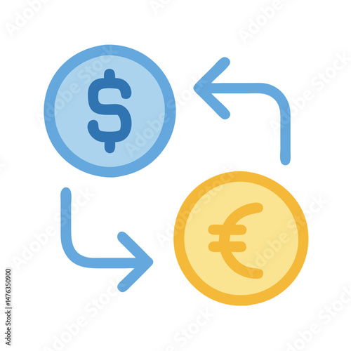  Currency Exchange Icon for Financial Transactions