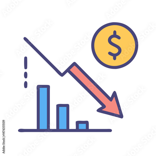  Deflation Icon for Economic Analysis
