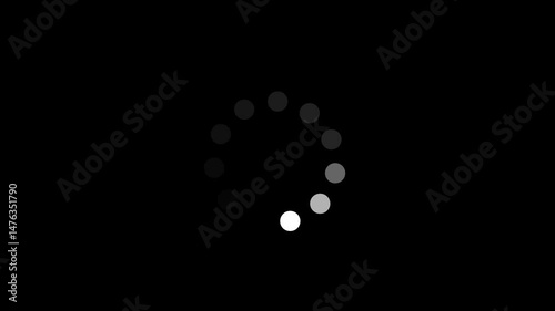Minimal circular loading spinner animation. seamless loop UI element.