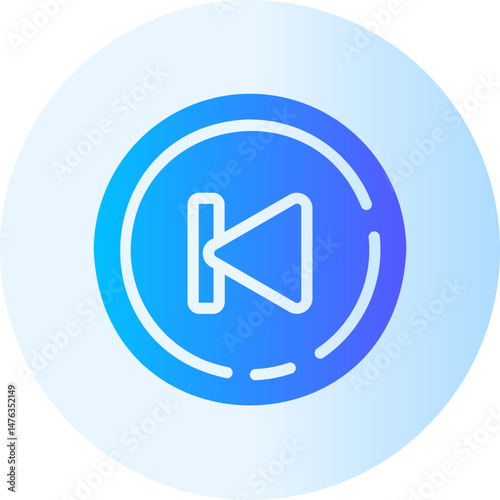 previous gradient icon