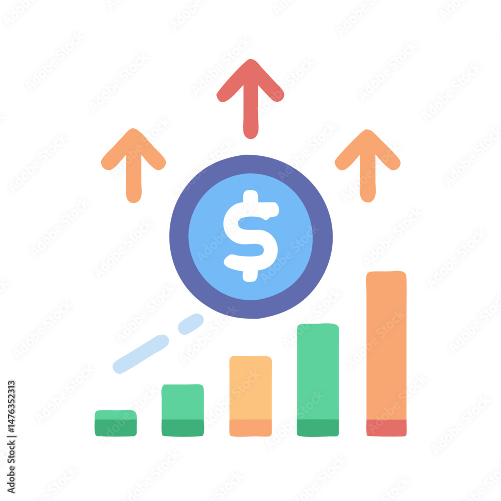 Equity Icon Signifying Business Ownership and Investments Equity Icon Signifying Business Ownership and Investments