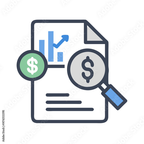  Dynamic Financial Analysis Icon for Comprehensive Review