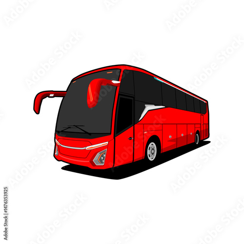 modern passenger bus design illustration