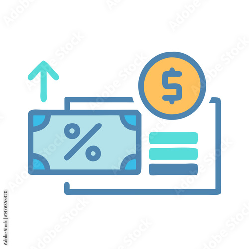  Interest Earned Financial Icon Representing Wealth