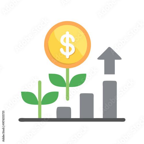  Investment Growth Icon Representing Economic Potential