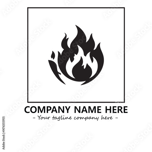 Fire Logo Company Design Illustration Vector Graphic Image