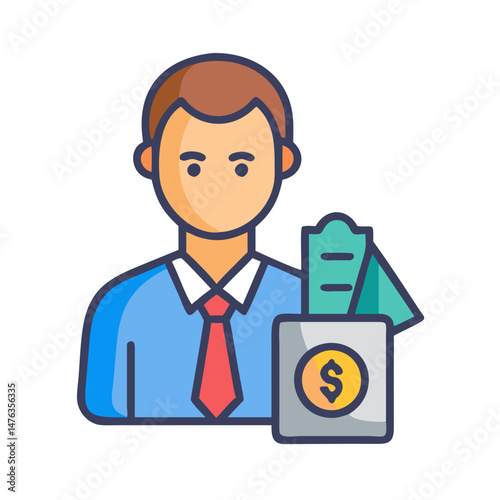 Dedicated Loan Officer Icon for Financial Experts