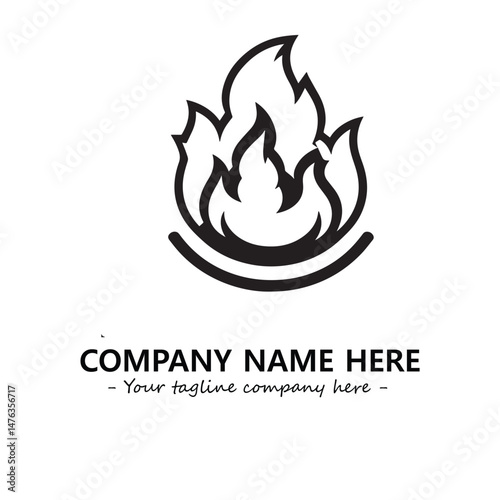 Fire Logo Company Design Illustration Vector Graphic Image