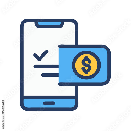  User-Friendly Mobile Check Deposit Icon for Finance
