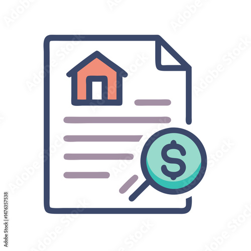  Mortgage Agreement Icon for Real Estate Transactions