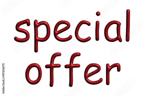 Special offer lettering 3d word Template for marketing ad, print, web, banner, poster, flyer