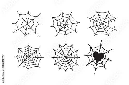Black Spider icon set silhouette vector. silhouette spider Halloween decorative elements set. spider isolated Halloween black spider silhouettes design for decor. Vector eps 10