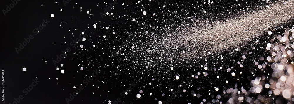 Obraz premium Abstract explosion of light particles on black background